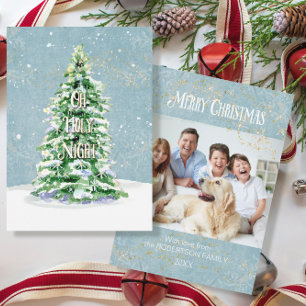 Modern Merry Elegant Christmas Simple Tree Family