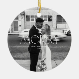 Modern Merry Holiday design Ceramic Tree Decoration