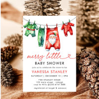 Modern Merry Little Christmas  Santa Baby Shower