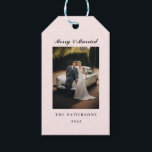 Modern Merry Married customer specific photo  Gift Tags<br><div class="desc">"Merry Married" Christmas,  customer specific photo holiday gift tag.</div>