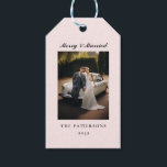 Modern Merry Married customer specific photo  Gift Tags<br><div class="desc">"Merry Married" Christmas,  customer specific photo holiday gift tag.</div>
