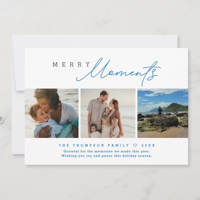 Modern Merry Moments Multi-Photo Beach Holiday (Front)