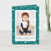 Modern Merry | Teal | Vertical Photo