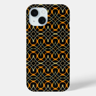 Modern metal Celtic knots pattern iPhone 15 Case