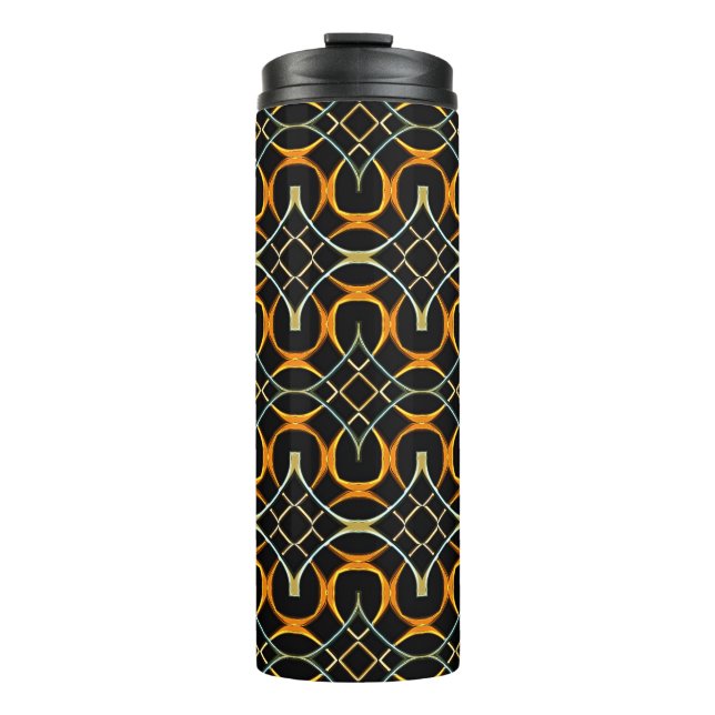 Modern metal Celtic knots pattern Thermal Tumbler (Front)