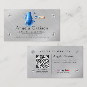 Modern Metal Painting Service Business Card