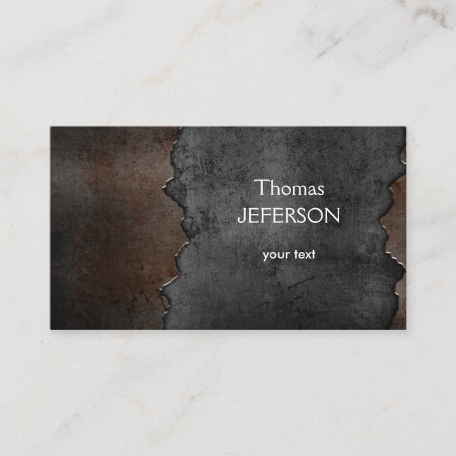 Modern metal texture Business Card (Front)