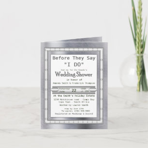 Modern Metal Texture Couple Shower Invitation