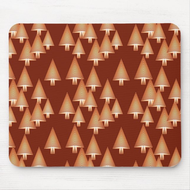Modern metallic Christmas trees - copper Mouse Pad (Front)