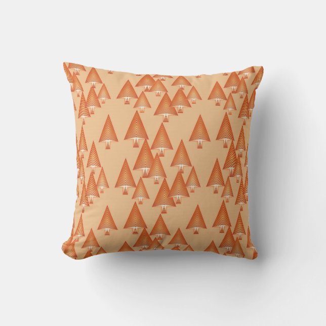 Modern metallic Christmas trees - rose gold Cushion (Front)