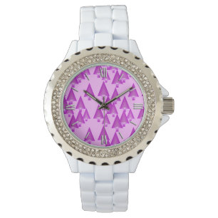Modern metallic Christmas trees - violet purple Watch