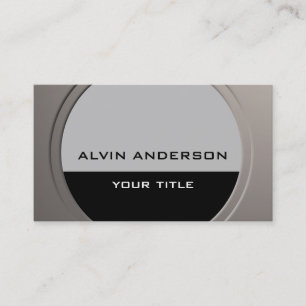 Modern Metallic Customisable any Text and Colour Business Card