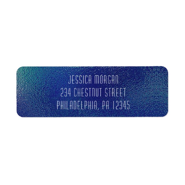 Modern Metallic Foil Return Address Label (Front)