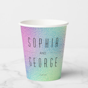Modern Metallic Foil Wedding Bridal Shower Paper C Paper Cups