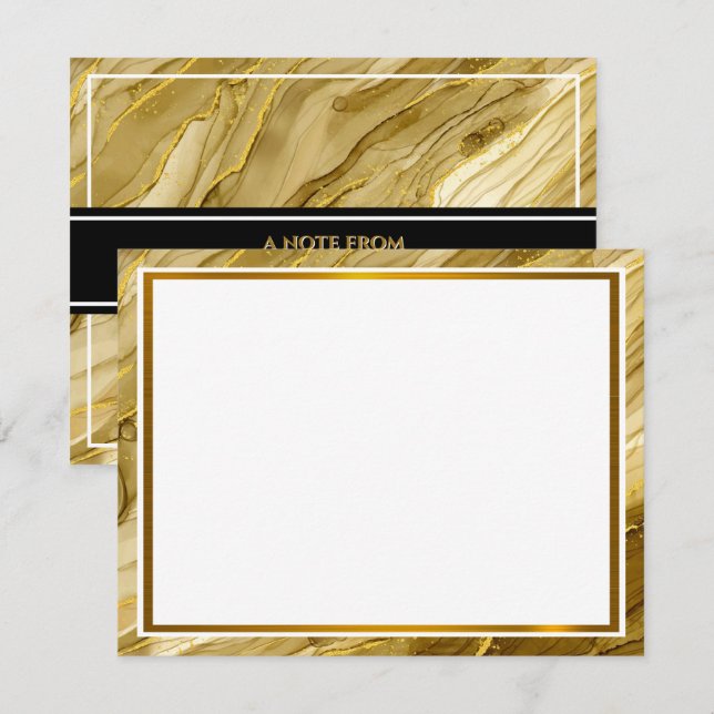 Modern Metallic I Elegant Gold Foil Texture Card (Front/Back)
