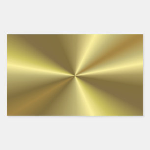 Modern Metallic Look Faux Gold Blank Trendy Rectangular Sticker