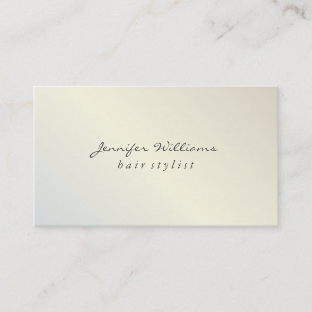 Modern Metallic Lux Business Card (Front)