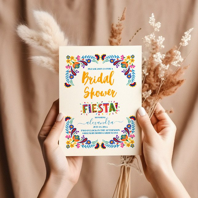 Modern Mexican Fiesta Bridal Shower  Invitation (Creator Uploaded)