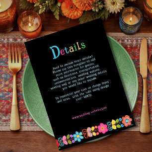   Modern Mexican floral Details enclosure card