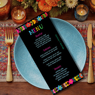 Modern Mexican floral wedding Menu