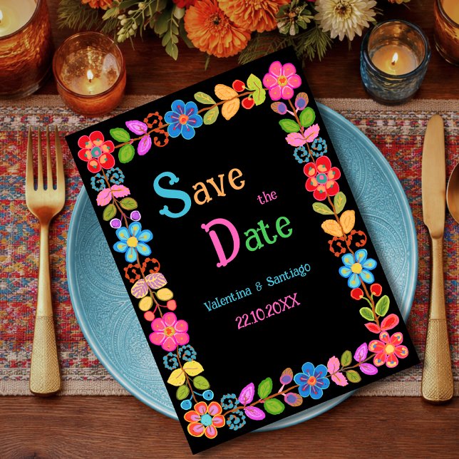   Modern Mexican floral wedding Save The Date (Creator Uploaded)
