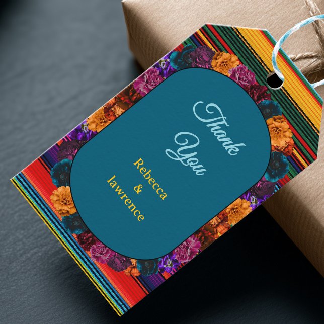 Modern Mexican flowers wedding Gift Tags (Creator Uploaded)