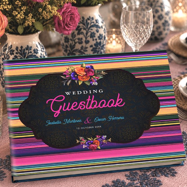 Modern Mexican flowers wedding Guest Book (Creator Uploaded)