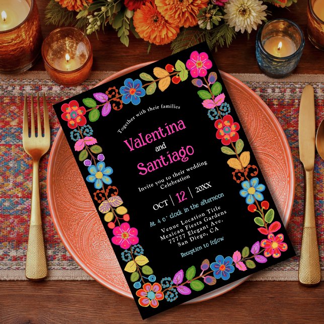 Modern Mexican wedding invitation (Creator Uploaded)