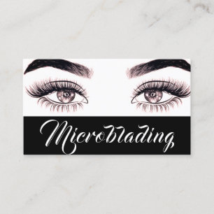 Modern Microblading , Eyebrows,  Permanent Makeup Business Card