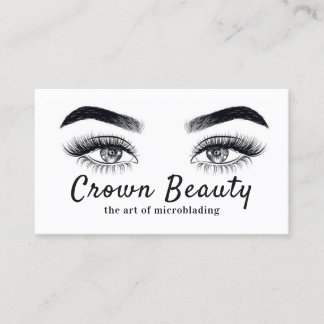 Modern Microblading , Eyebrows,  Permanent Makeup Business Card