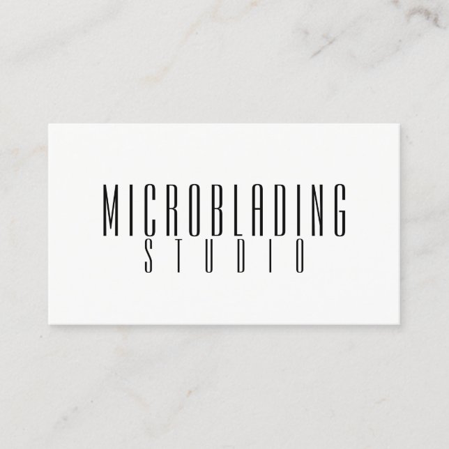 Modern Microblading , Eyebrows,  Permanent Makeup Business Card (Front)