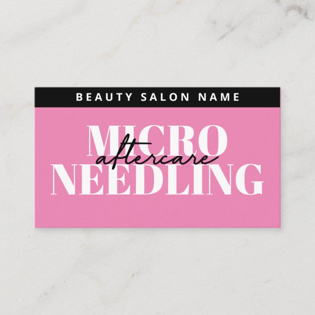 Modern Microneedling Aftercare Instructions Card (Front)