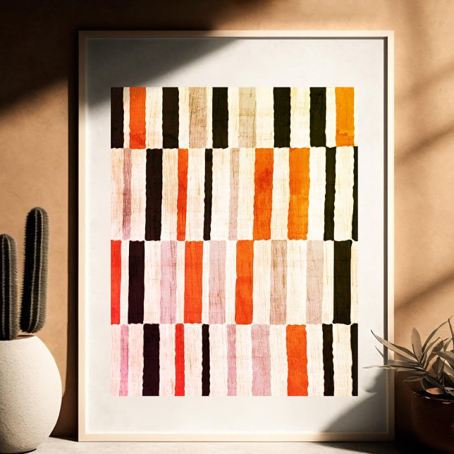 Modern Mid Century Abstract Retro Orange Stripes Poster (https://www.freepik.com/free-photo/minimal-living-room-interior-design-with-empty-frame_387)
