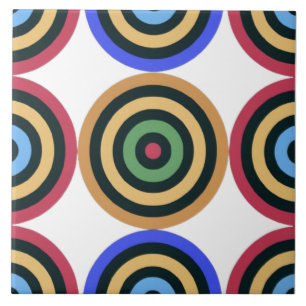 Modern Mid Century Colorful Geometric pattern Tile
