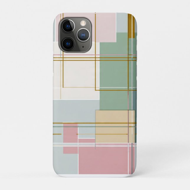 Modern Mid-Century Geometric Abstract King Portrai Case-Mate iPhone Case (Back)