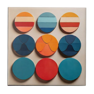 Modern Mid Century Geometric Pattern Tile