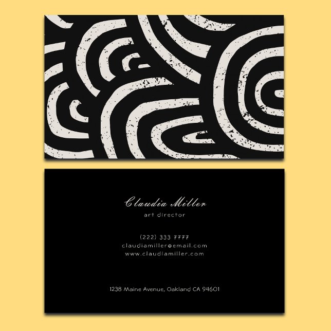 Modern Mid Century Grunge Arch Chic Business Card (Creator Uploaded)