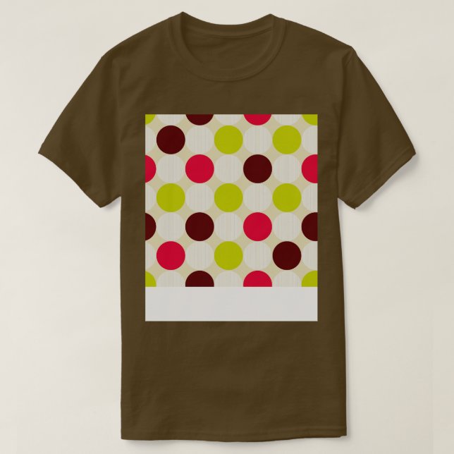 Modern Mid Century Minimalism Polka Dots Pattern T-Shirt (Design Front)