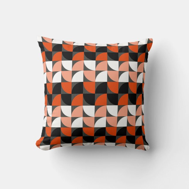 Modern Mid Century Retro Pattern Cushion (Front)
