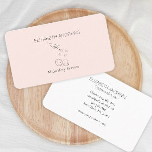 Modern, Midwife, Birth Doula Business Card