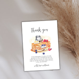 Modern Milk Berry Pancake Brunch Baby Shower Thank You Card