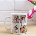 Modern Mimi Script | Grandchildren Photo Collage Coffee Mug<br><div class="desc">Send a beautiful personalised gift to your Grandma (Mimi) that she'll cherish forever. Special personalised grandchildren photo collage mug to display your own special family photos and memories. Our design features a simple 10 photo collage grid design with "Mimi" designed in a beautiful handwritten black script style. Each photo is...</div>