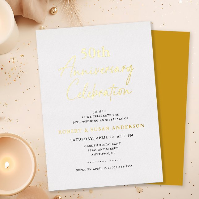 Modern Minimal 50th Wedding Anniversary (Creator Uploaded)