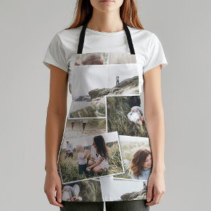 Modern minimal 5 photo elegant fleece blanket apron