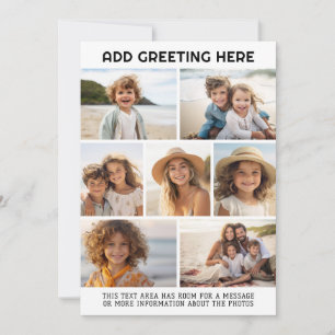 Modern Minimal - 7 Photo Collage Holiday Card