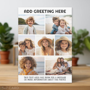 Modern Minimal - 7 Photo Collage Holiday Card