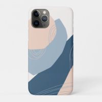 Modern minimal abstract geometric blue & pink
