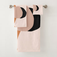 Modern minimal abstract geometric brown pink black