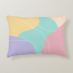 Modern minimal abstract geometric ice cream colour decorative cushion