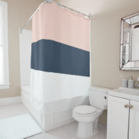 Modern minimal abstract geometric navy blue pink